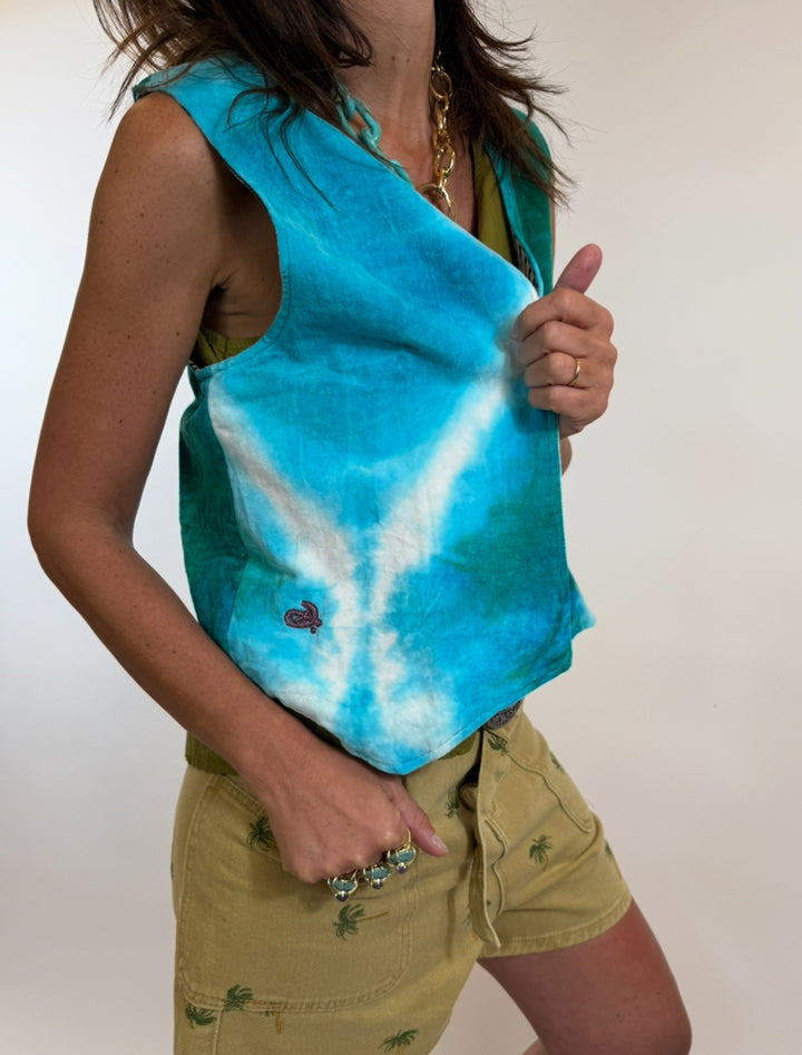gilet joe turquoise