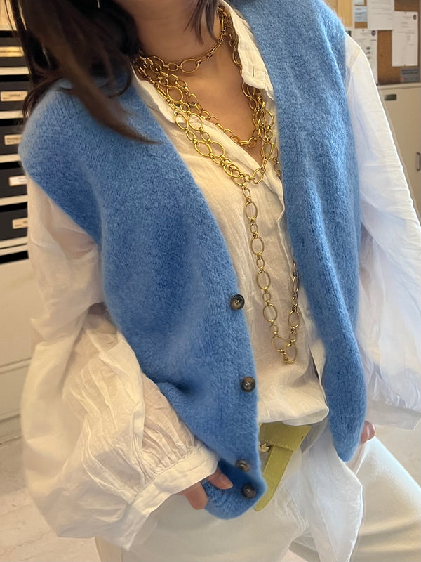 gilet méliano bleu délavé