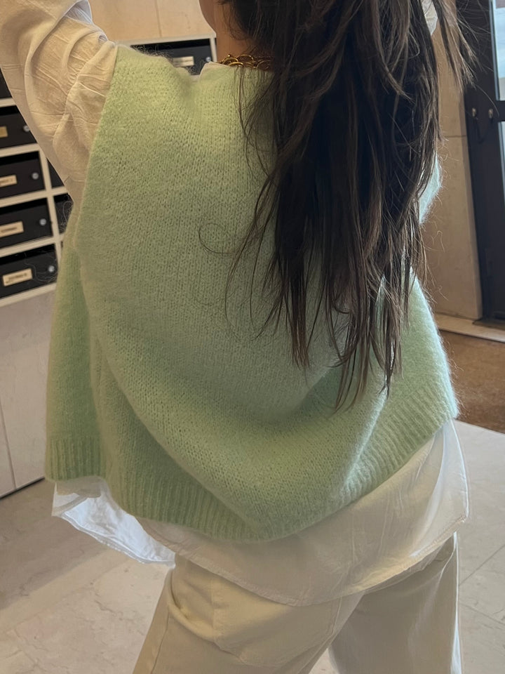 gilet méliano vert d'eau 2