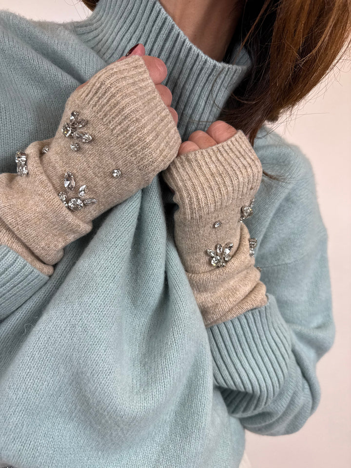 mitaine sherpi beige