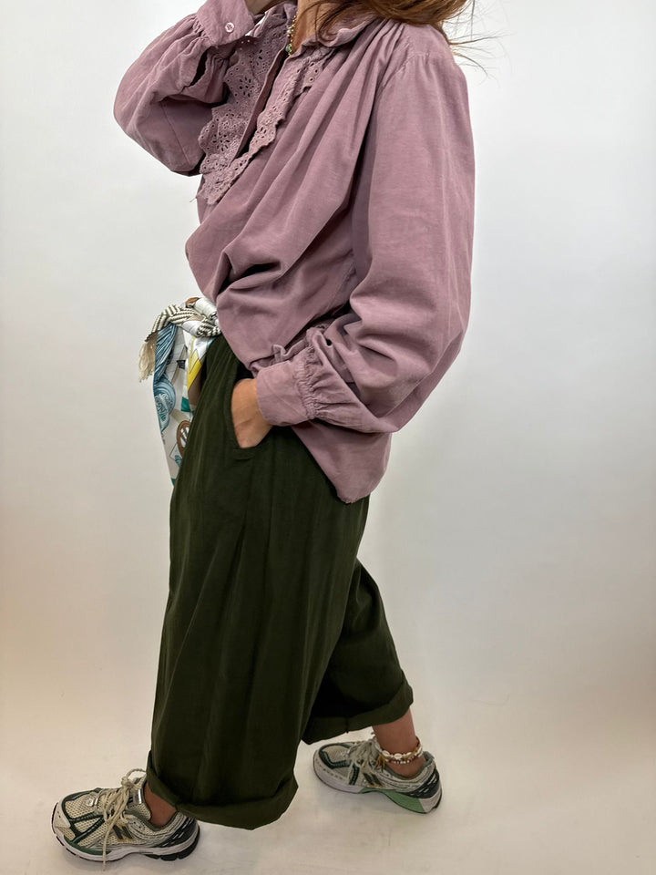 pantalon ludovica vert foncé