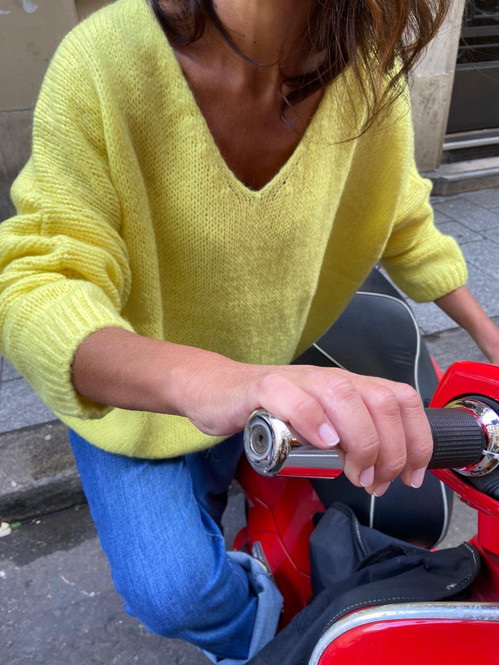 pull crush jaune