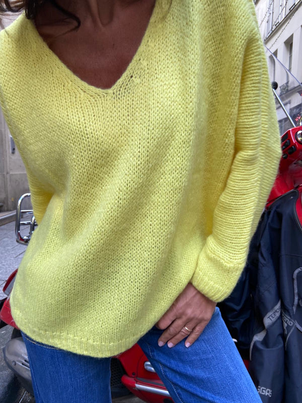 pull crush jaune 2