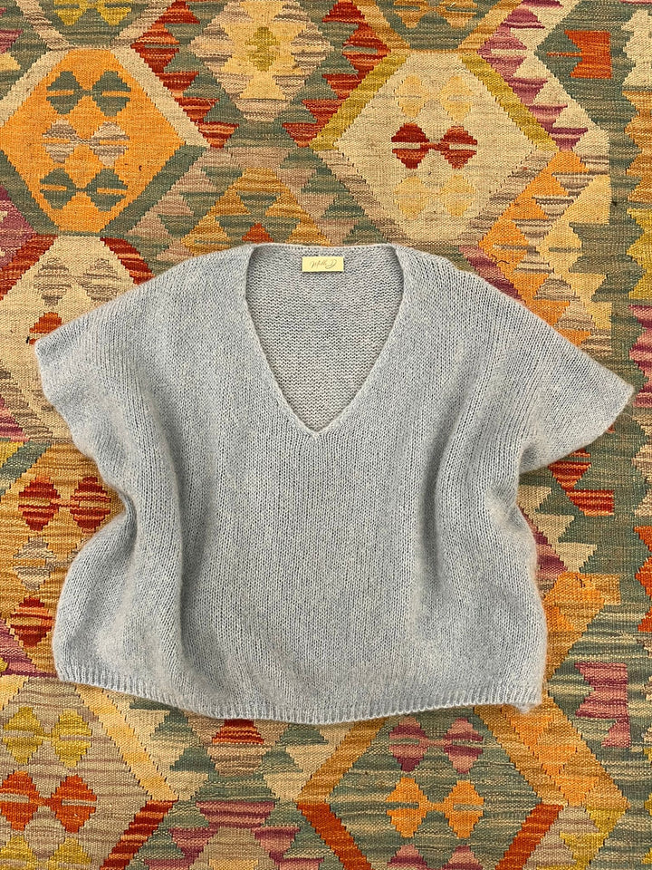 pull jean bleu délavé