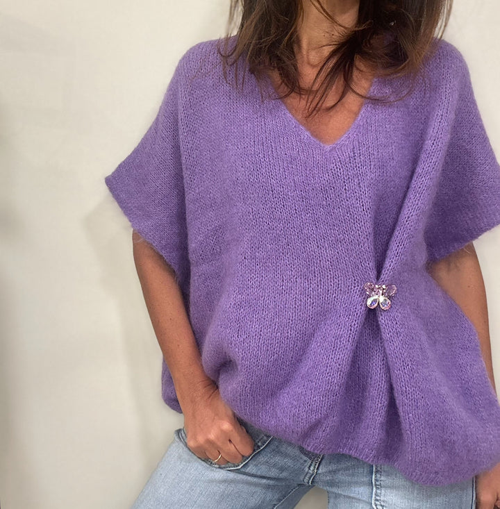 Pull Jean parme