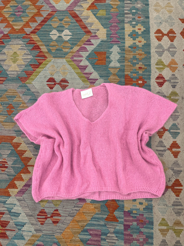 pull jean rose bonbon