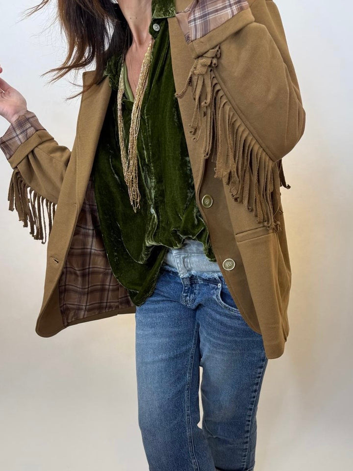 veste frangia camel 2