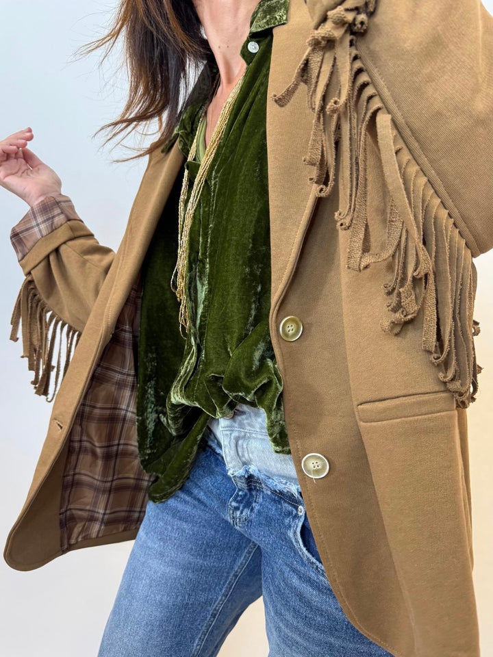 veste frangia camel 3